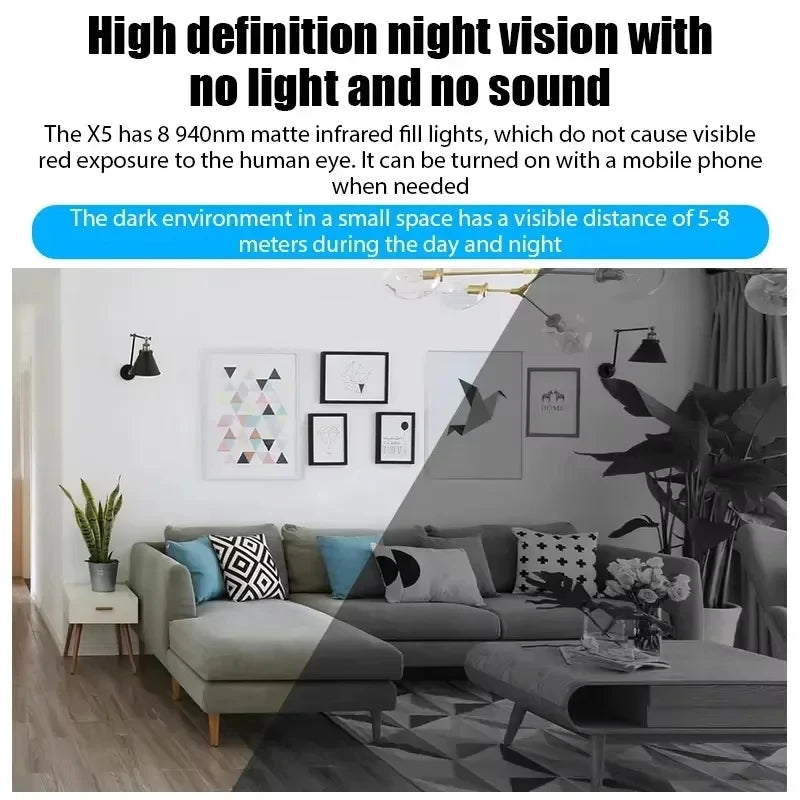 1080P HD Mini Camera WiFi Wireless HD Night Vision Camera Home Remote Camera Kids Pet Safety Monitoring Gift